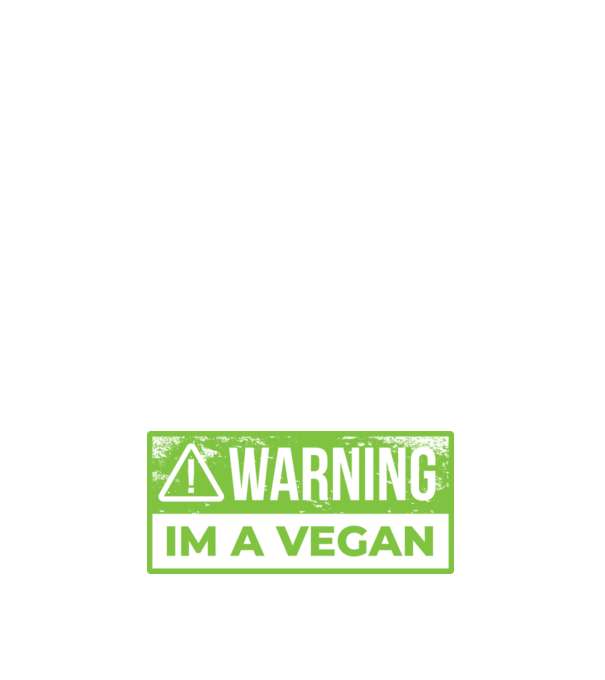 Atenție, sunt vegan model alb pe tricou
