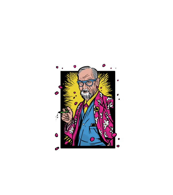 Sigmund Freud Filozof model alb pe tricou