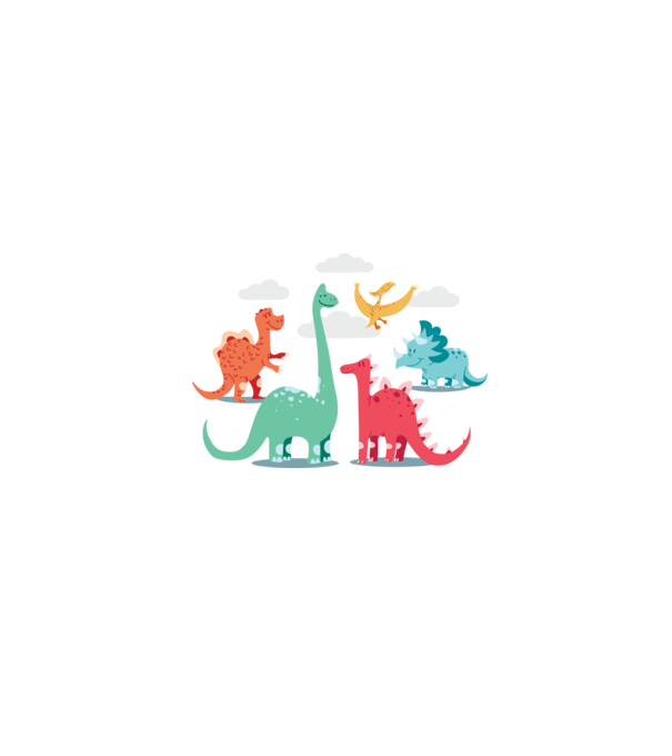 Dinozauri model albastru închis pe tricou