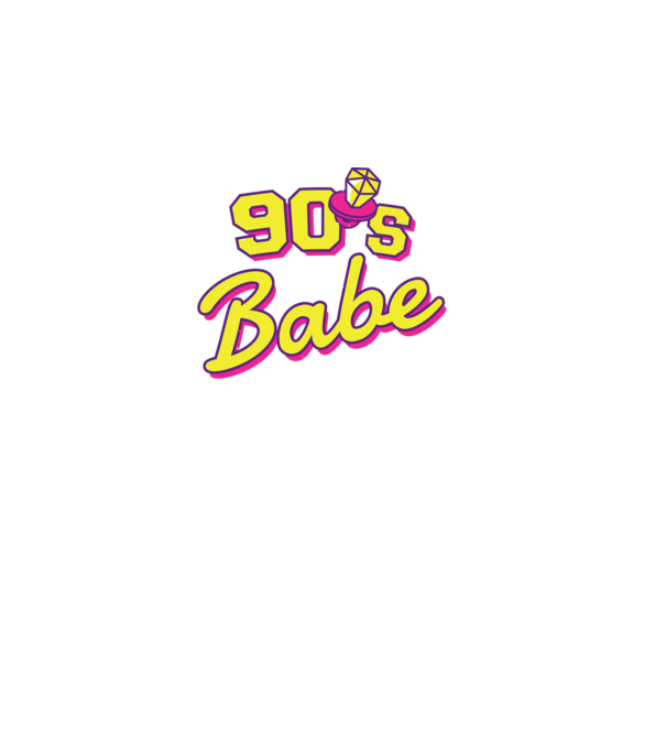 Retro 90s Babe model turcoaz pe tricou