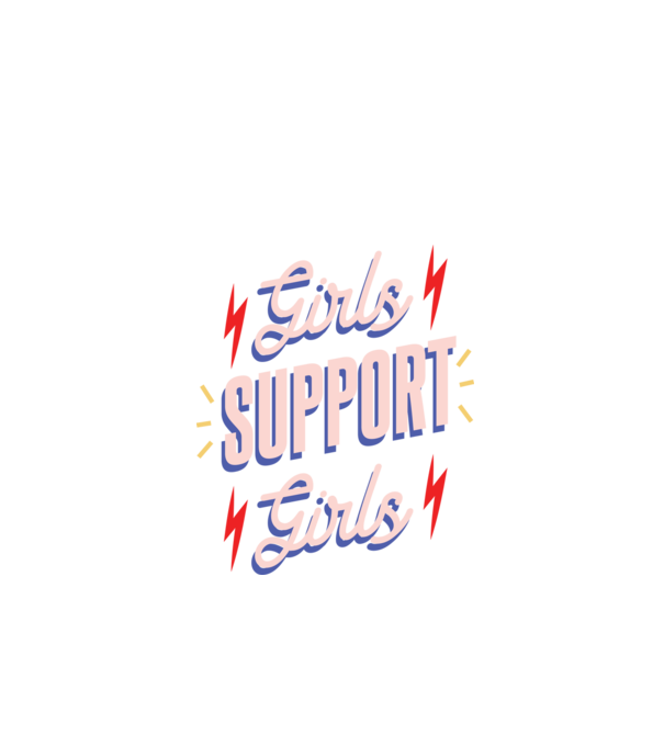 Girls Support Girls Ziua Femeii model negru pe tricou