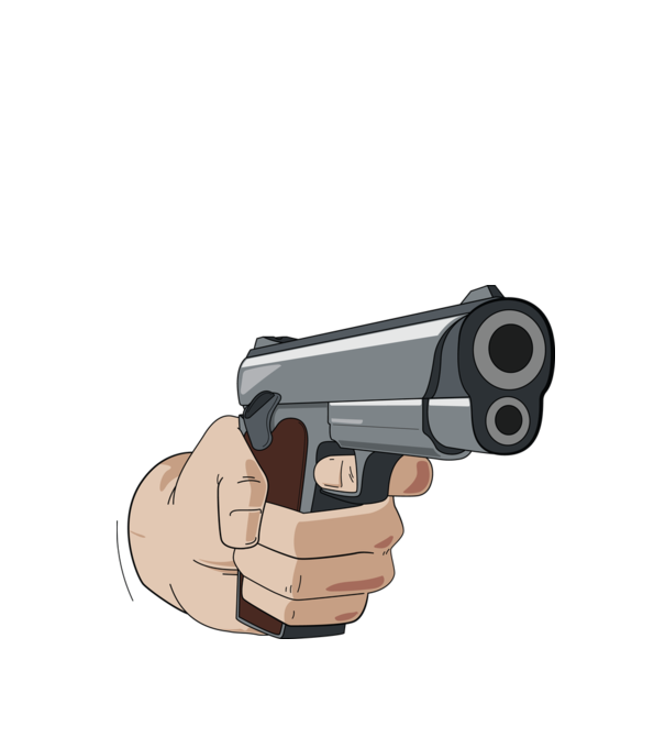 Pistol model turcoaz pe tricou