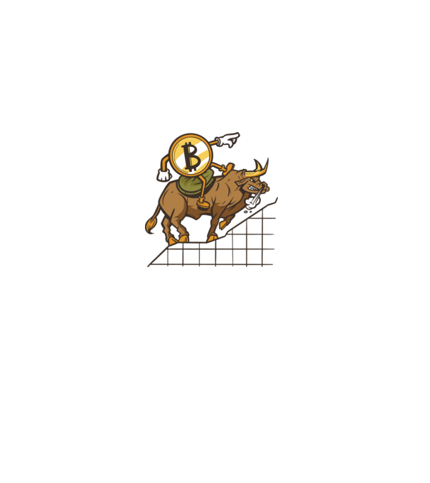 Taur Bitcoin model gri pe tricou