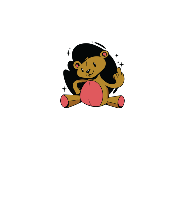 Ursuleț Teddy hain model alb pe tricou
