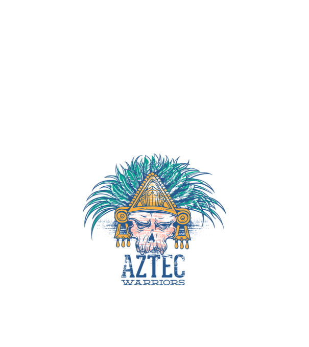 Aztec Warriors model alb pe tricou