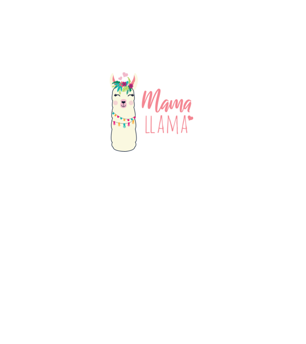 Mama Llama model negru pe tricou