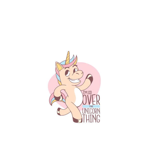 Am trecut de mult peste perioada de Unicorn model alb pe tricou
