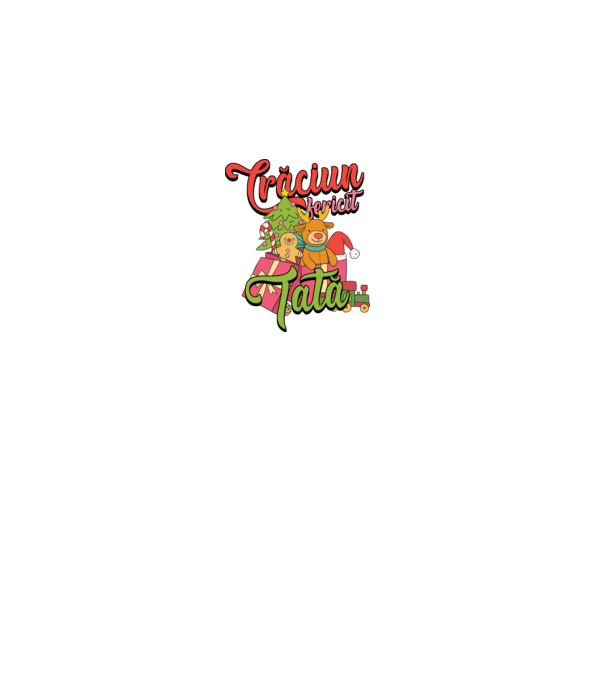 CRĂCIUN FERICIT TATĂ model gri pe tricou