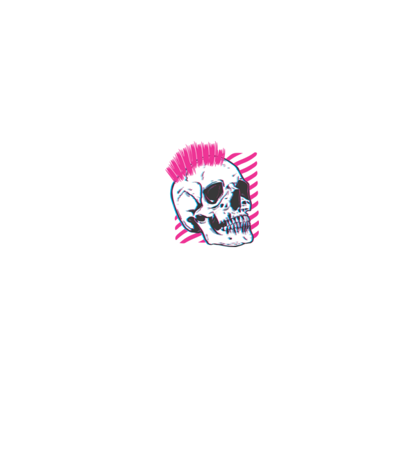 Craniu Punk model negru pe tricou