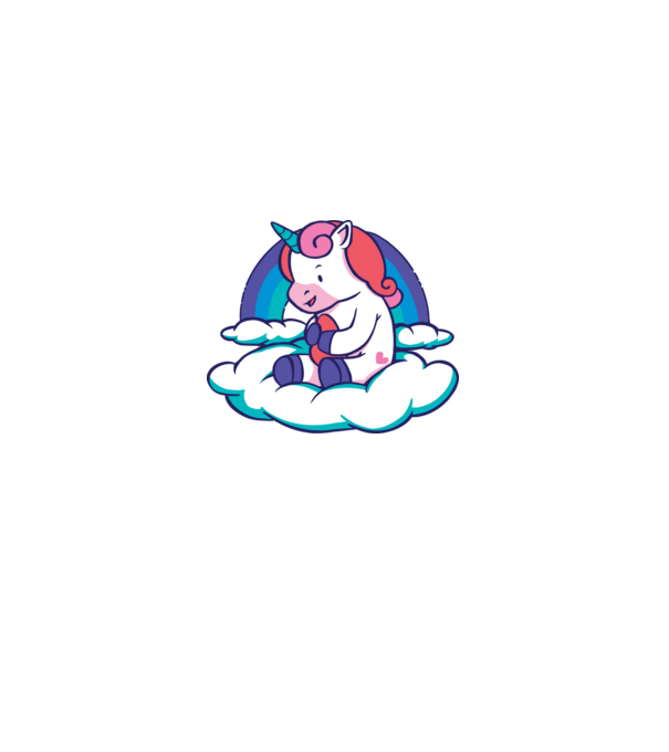 Unicorn Baby model alb pe tricou