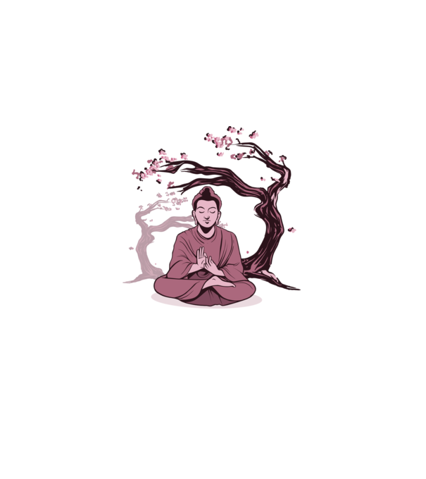 Buddha Meditație model alb pe tricou