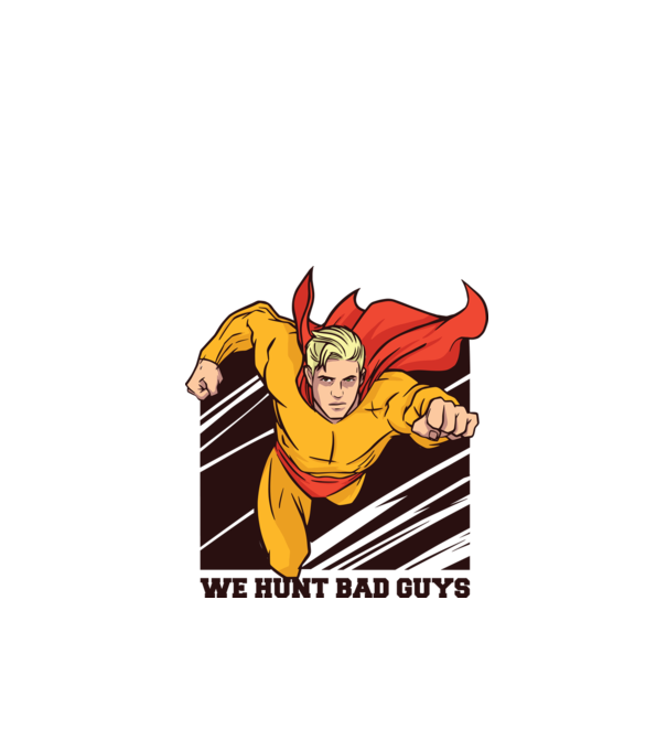 Supererou model alb pe tricou