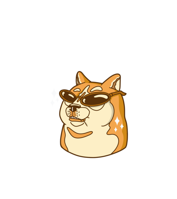 Doge Coin model negru pe tricou
