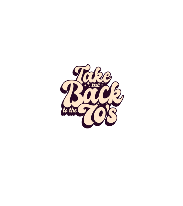 'Retro - Take me back to the 70''s' model alb/roșu pe tricou