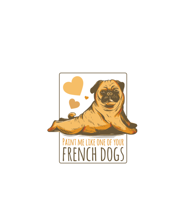 Mops sexy model alb pe tricou