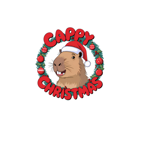 Cappy Christmas 1 model alb pe tricou