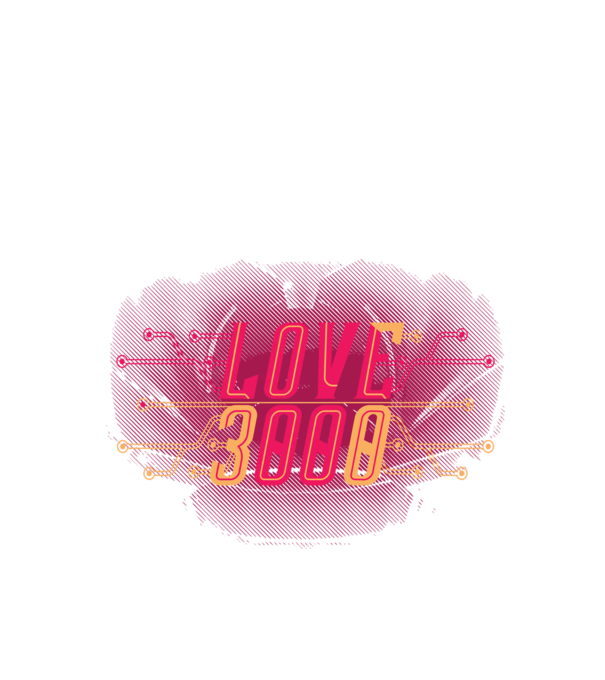 Love 3000 model negru pe tricou