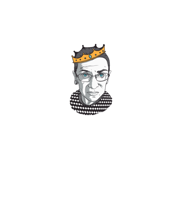 Ruth Bader Ginsburg model alb pe tricou
