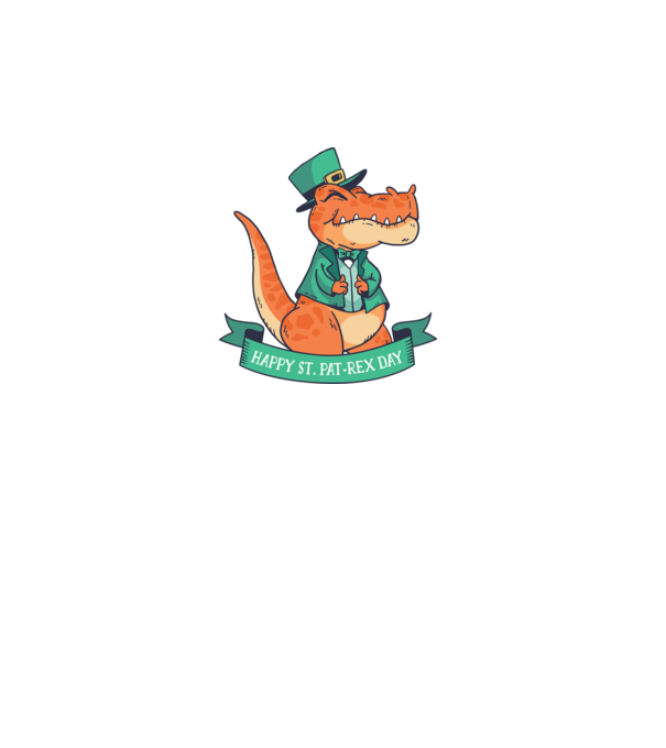 Dinozaur Sfântul Patrick model turcoaz pe tricou