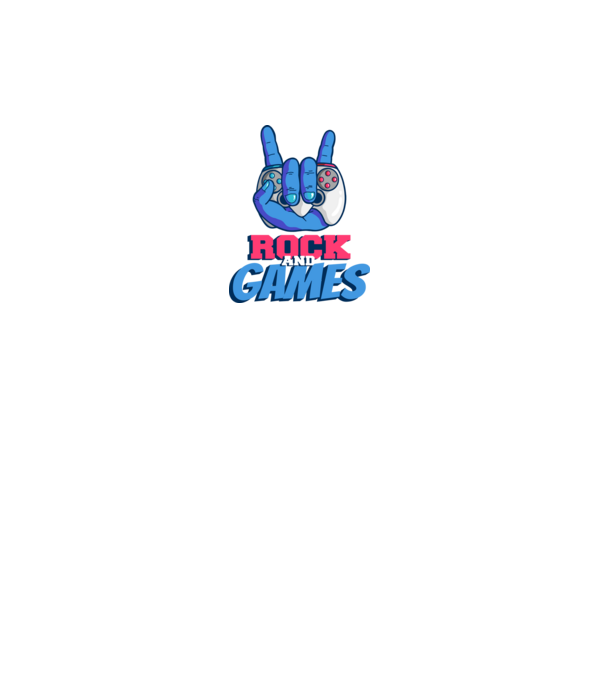 Rock And Games model negru pe tricou