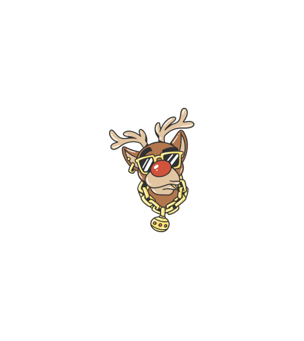 Gangster Reindeer model nisipiu pe tricou