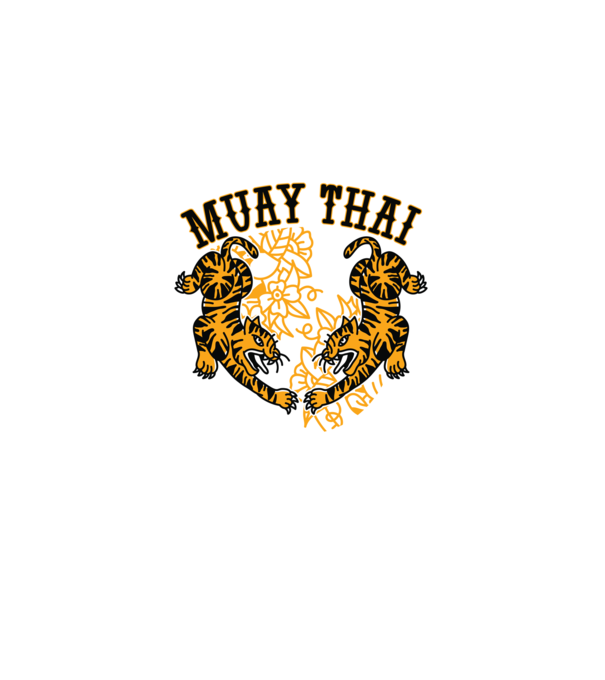 Tigri Muay Thai model gri pe tricou