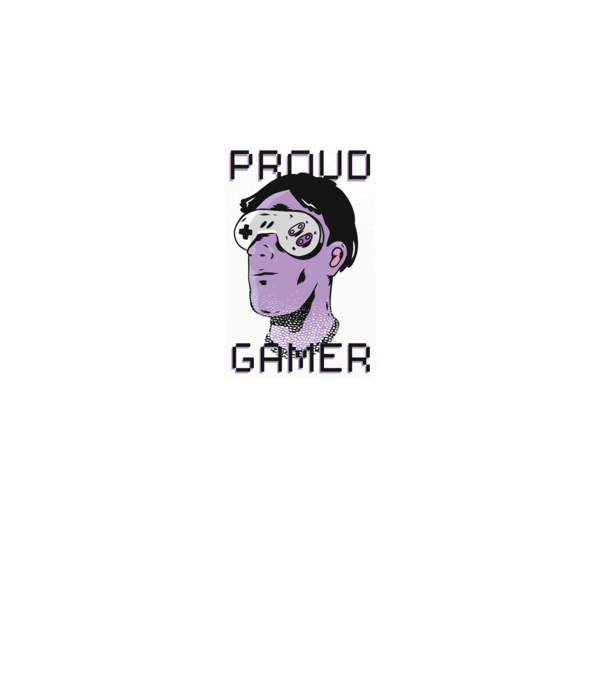 Ochelarii VR Proud Gamer model negru pe tricou