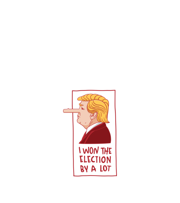 Pinocchio Trump model alb pe tricou