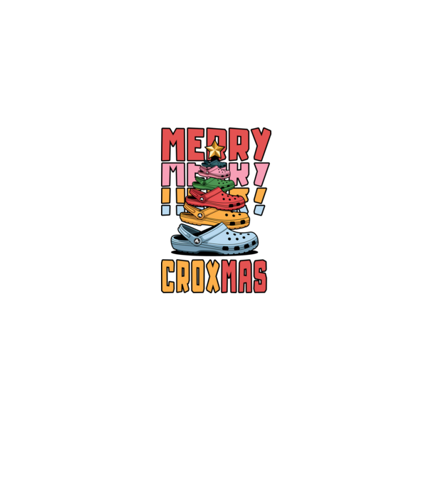 Merry Croxmas model negru pe tricou