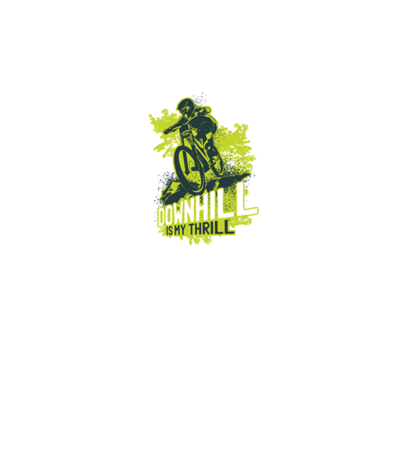 Downhill Is My Thrill tricou bicicletă model turcoaz pe tricou