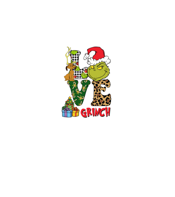 Love Grinch model negru pe tricou
