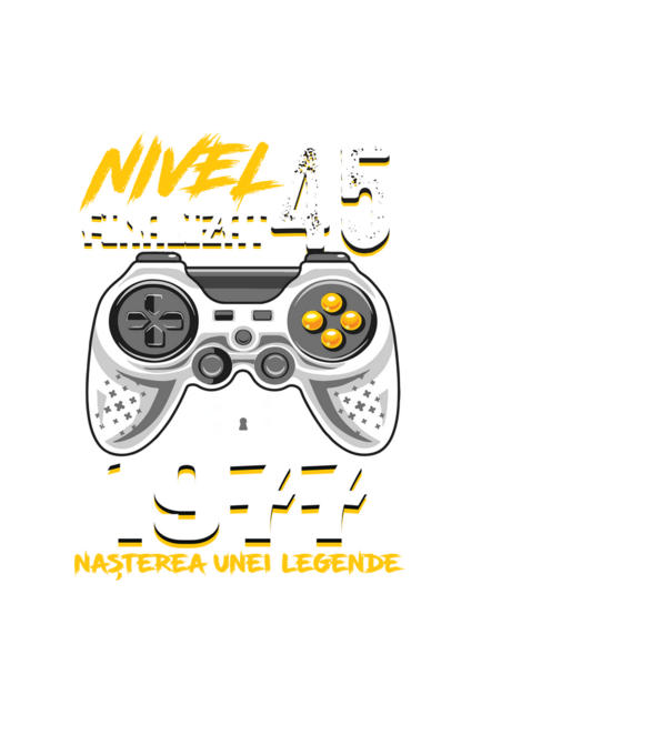 Nivel 45 finalizat. 1977 nașterea unei legende model negru pe tricou