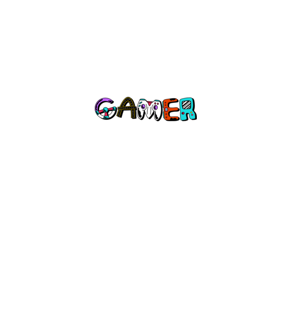 Inscripție Gamer model gri pe tricou