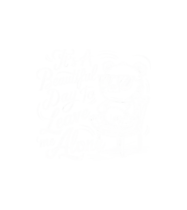 Beautiful day to leave me alone Negru model nisipiu pe tricou