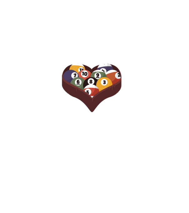 I break hearts - Biliard model albastru închis pe tricou