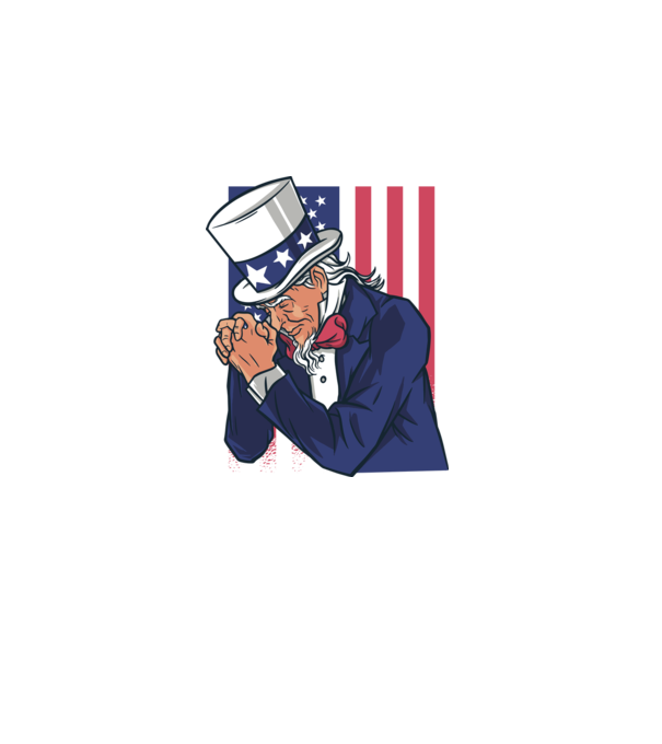 Uncle Sam se roagă model albastru deschis pe tricou