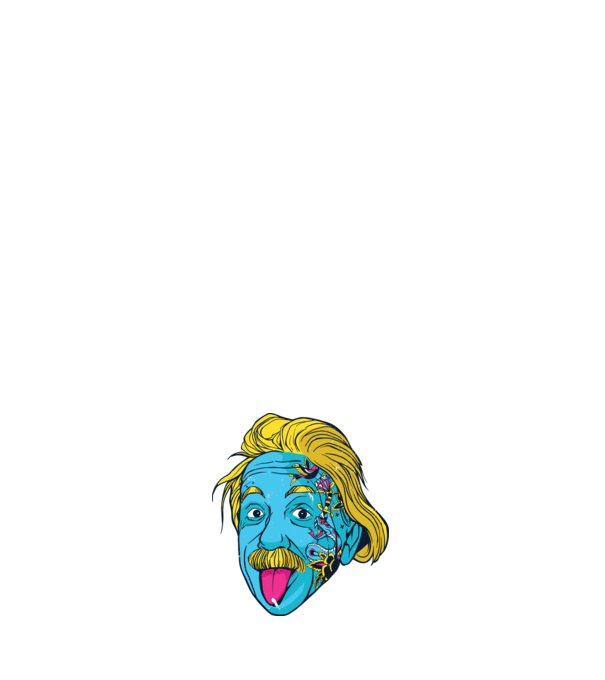 Hippy Albert Einstein model roz deschis pe tricou