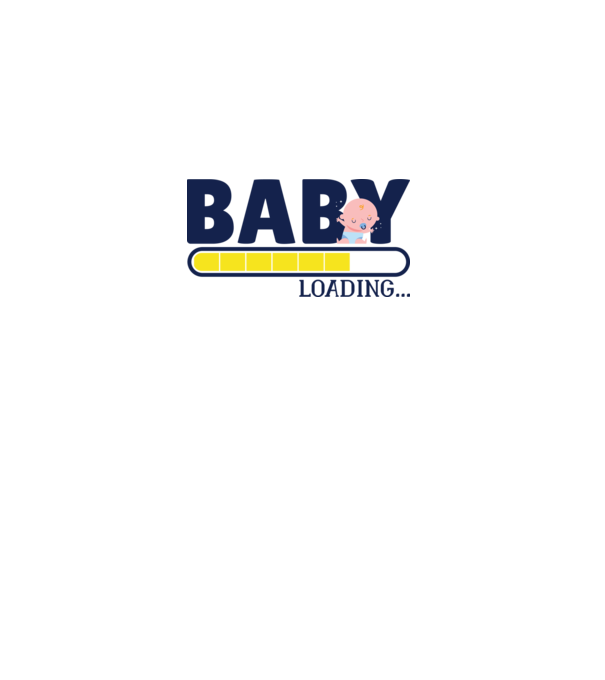 Baby is loading - tricou amuzant pentru mămici model alb pe tricou