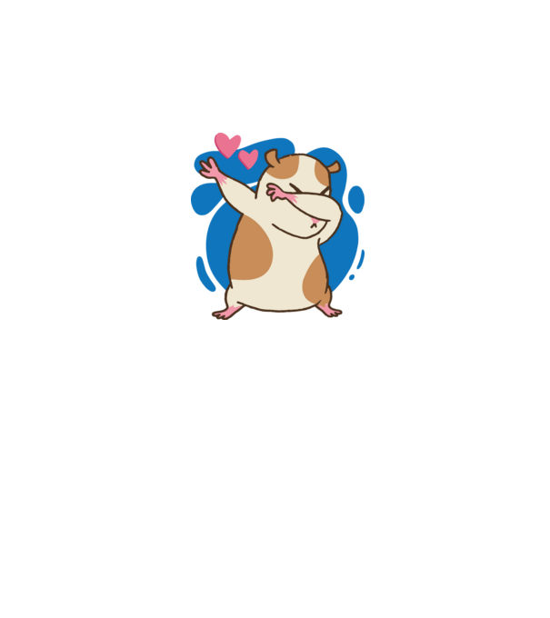 Hamster DAB model roz pe tricou