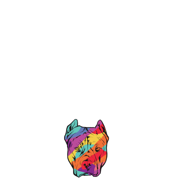 Cap colorat Pitbull model alb pe tricou