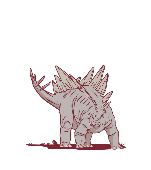 Stegosaurus dinozaur model turcoaz pe tricou