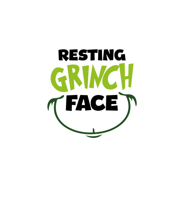 Resting Grinch face model alb pe tricou