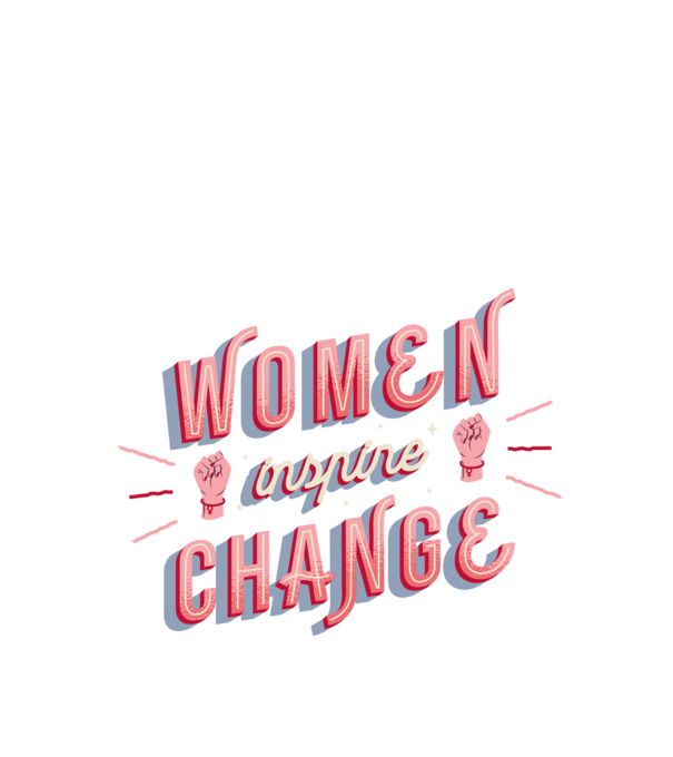Women inspire change Ziua Femeii model alb pe tricou