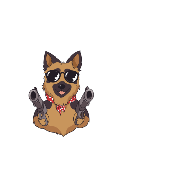 Pew Pew Pew Madafakas Ciobănesc german model negru pe tricou