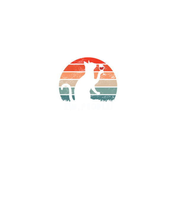 Ew, oameni - Pisică model negru pe tricou