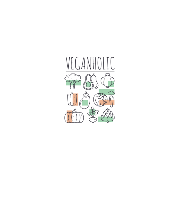 Veganholic model alb pe tricou