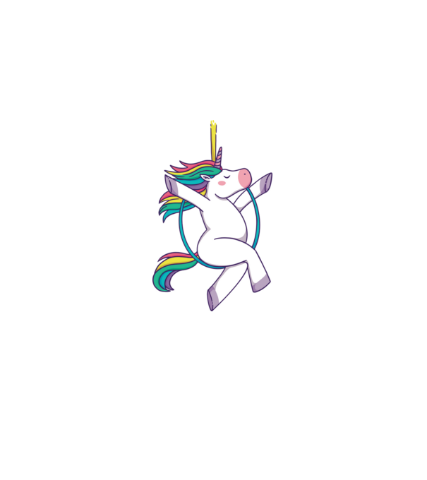 Unicorn pe cerc model roz deschis pe tricou