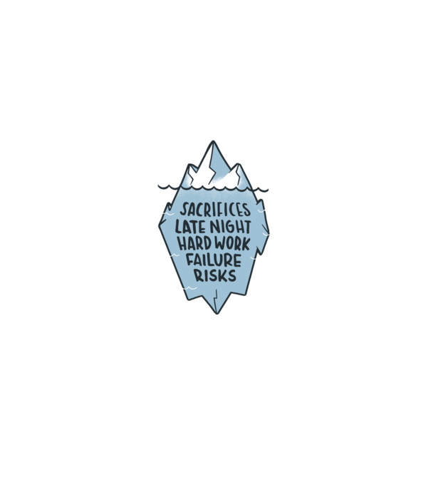 Succesul este doar vârful icebergului model albastru deschis pe tricou
