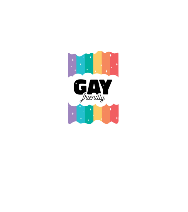 Gay friendly model negru pe tricou