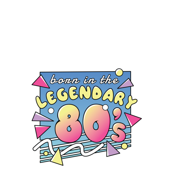 M-am născut în legendarii ani 80 model negru pe tricou